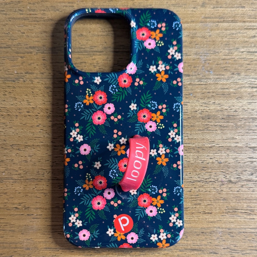 Loopy Case Vibrant Floral Navy “Midnight Meadow” iPhone 14 Pro Max Case